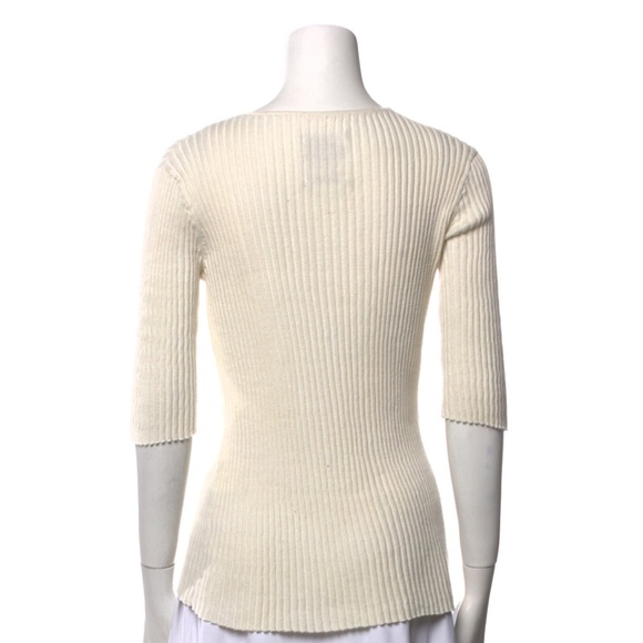 Lauren Manoogian Bateau Neckline Three-Quarter Sleeve Top in Size 1 - Picture 3 of 7